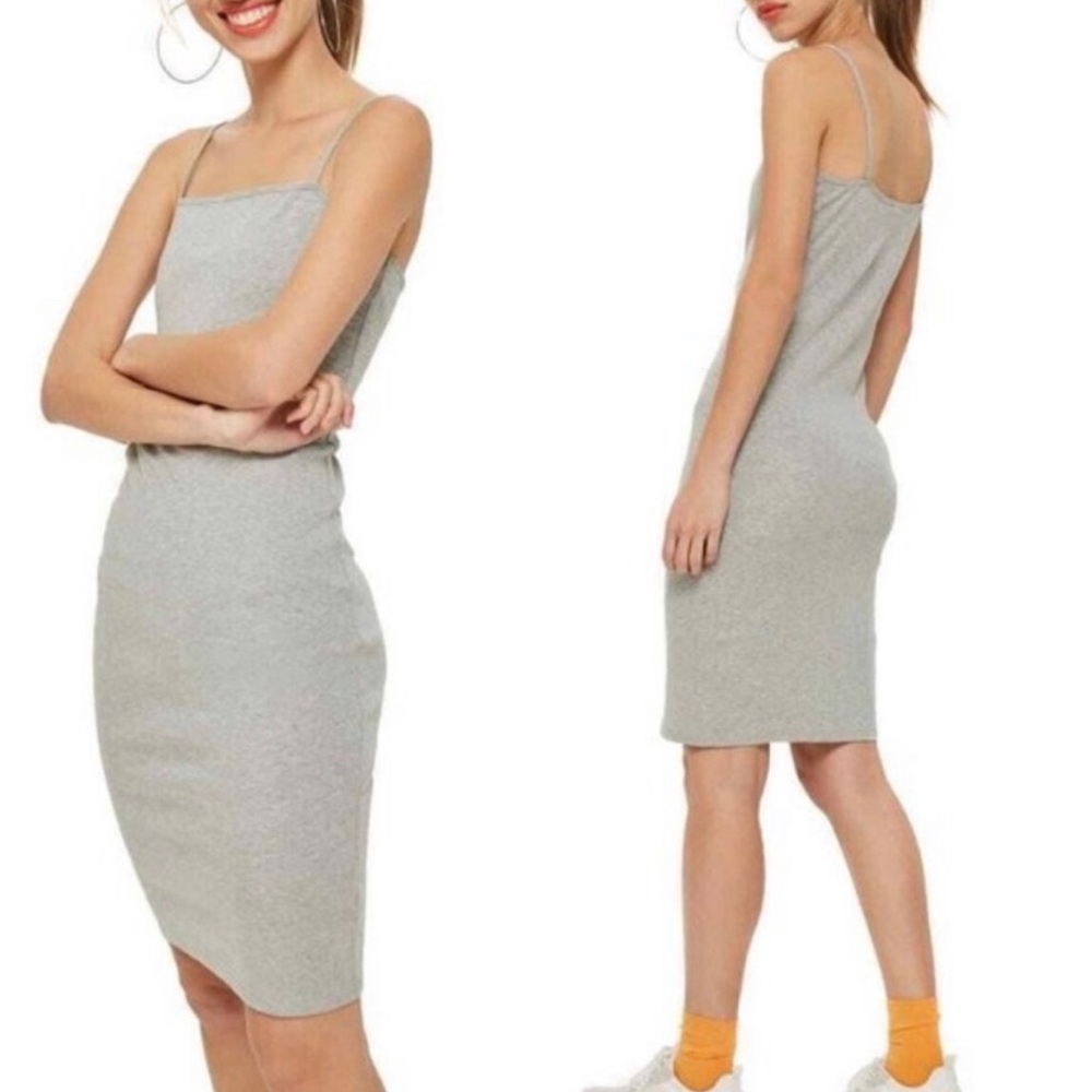 Topshop Spaghetti Strap Coitton Dress